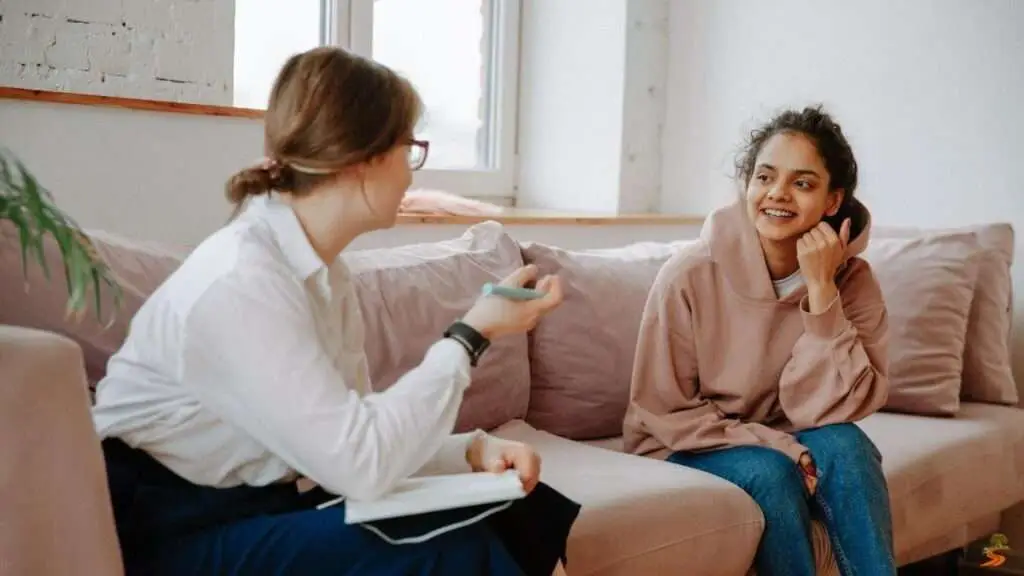 Clinical Counsellor in Surrey talking to client